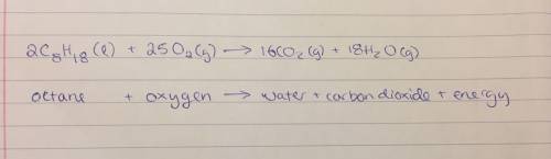 Can somebody  give me a formula for the combustion reaction of gasoline inside of a car?   you