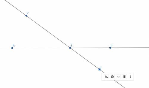 What is manglevsr?  2 lines intersect. a horizontal line has points r, s, u and intersects a line wi