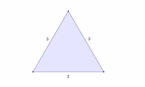 True or false?   it's not possible to build a triangle with side lengths of 3, 3, and 3.