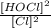 \frac{[HOCl]^2}{[Cl]^2}