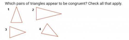 Which pairs of triangles appear to be congruent
