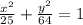 \frac{x^2}{25}+\frac{y^2}{64}=1