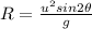 R=\frac{u^2sin2\theta }{g}