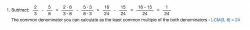 Perform the indicated question 2/3 - 5/8