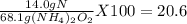 \frac{14.0 gN}{68.1 g (NH_4)_2O_2} X 100= 20.6