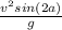 \frac{v^2sin(2a)}{g}