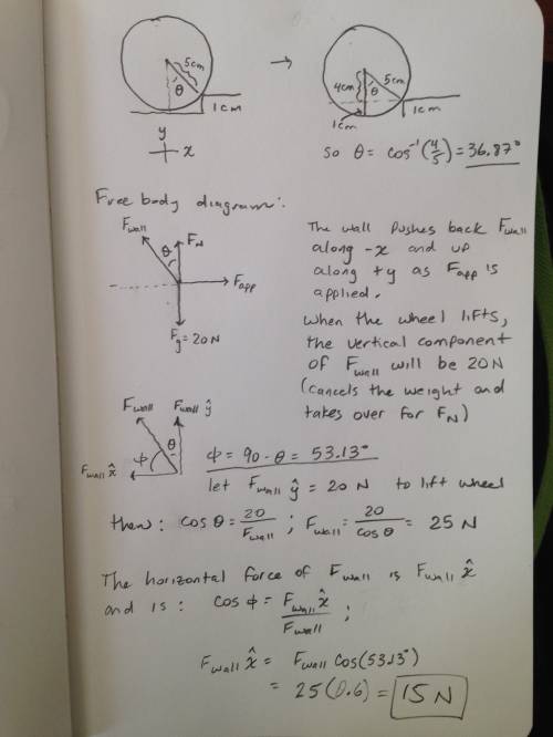 Question 3, need to know what is the minimum force to move the ball up (answer is 15n)