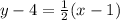 y-4=\frac{1}{2} (x-1)