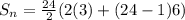 S_n=\frac{24}{2}(2(3)+(24-1)6)