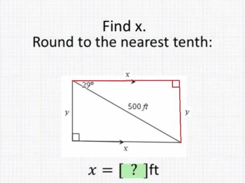 Find x round to the nearest tenth!   !  more trigonometry!