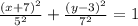 \frac{(x+7)^{2} }{5^{2} }  + \frac{(y - 3)^{2} }{7^{2} }  = 1