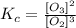 K_c=\frac{[O_3]^2}{[O_2]^3}