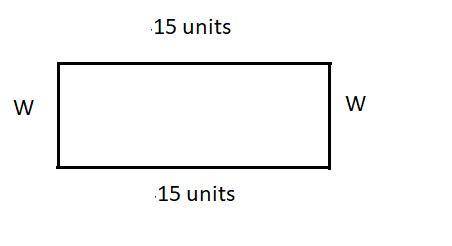 4. find the width of a rectangle with a perimeter of 90 and a length of 15. draw and label the recta