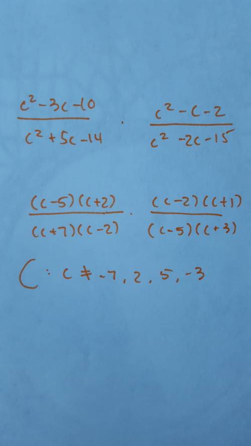Find the illegal values of c in this multiplication statement