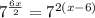 7^{ \frac{6x}{2} } = 7^{2(x-6)}