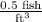 \frac{0.5\text{ fish}}{\text{ ft}^3}