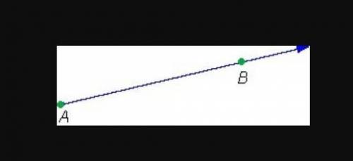 Select the graph that best represents the statement. a ray has one point at a given distance from th