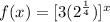 f(x)=[3(2^{\frac{1}{4}})]^{x}
