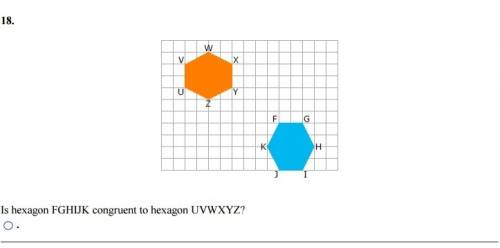 Is hexagon fghijk congruent to hexagon uvwxyz
