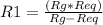 R1=\frac{(Rg*Req)}{Rg-Req}\\