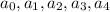 a_{0},a_{1},a_{2},a_{3},a_{4}