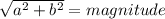 \sqrt{a^2+b^2} = magnitude