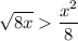 \sqrt{8x}\dfrac{x^2}8