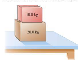 (ii) a 20.0-kg box rests on a table. (a) what is the weight of the box and the normal force acting o
