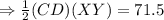 \Rightarrow \frac{1}{2}(CD)(XY)=71.5