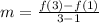 m=\frac{f(3)-f(1)}{3-1}