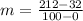 m = \frac{212-32}{100-0}