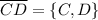 \overline{CD} = \{C, D\}