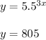 y=5.5^{3x}\\\\y=805