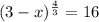 (3-x)^{\frac{4}{3}} =16