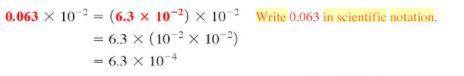 How to write 0.063 in scientific notation?