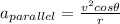 a_{parallel}=\frac{v^2cos\theta }{r}