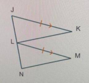 Using the sas congruence theorem given:  jk || lm , jk ≅ lm l is the midpoint of jn prove:  jkl ≅ ln