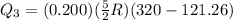 Q_3 = (0.200)(\frac{5}{2}R)(320 - 121.26)