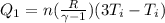 Q_1 = n(\frac{R}{\gamma - 1})(3T_i - T_i)