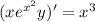 (xe^{x^2}y)'=x^3