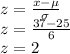 z=\frac{x-\mu}{\sigma}\\z=\frac{37-25}{6}\\z=2
