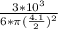 \frac{3*10^3}{6*\pi (\frac{4.1}{2} )^2}