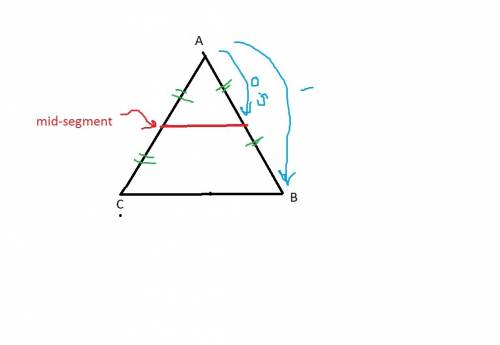 The base of a triangle measures 21 inches. what is the measure of the corresponding midsegment of th