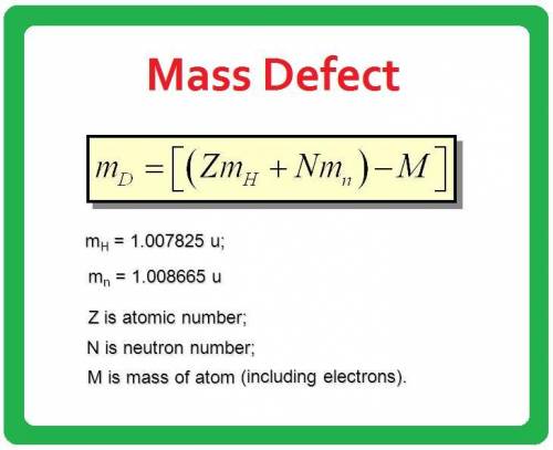 Calculate the mass defect of the helium nucleus 42he. the mass of neutral 42he is given by mhe=4.002