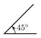 What does a - 45 degree angle look like?