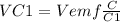 VC1=Vemf\frac{C}{C1}