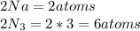 2Na=2atoms\\2N_{3}=2*3=6atoms