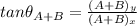 tan \theta_{A+B}=\frac{(A+B)_y}{(A+B)_x}