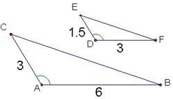 Me the triangles shown are similar. which is an appropriate similarity statement for the triangles?