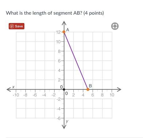What is the length of segment ab? a)10 units b)12 units c)13 units d)15 units